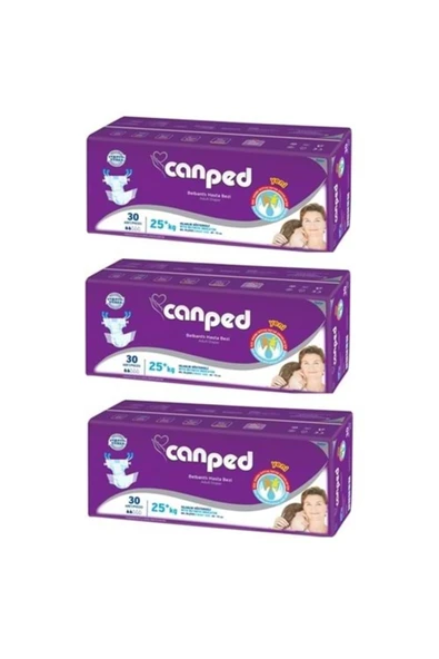 STD Canped Hasta Bezi Çoçuklar İçin Bel Bantlı Tekstil Yüzeyli 90 Adet XS (3Pk*30) ( TEKLİDİR ) ürün görseli 1
