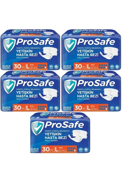 Hasta Bezi Yetişkin Bel Bantlı Tekstil Yüzey L - Large - Büyük Boy 150 Adet (5PK*30) ürün görseli 1