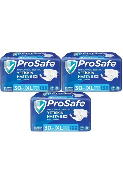 Hasta Bezi Yetişkin Bel Bantlı Tekstil Yüzey XL-Extra Large Boy 90 Adet (3PK*30) ürün görseli 1
