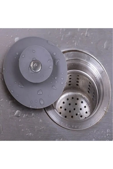 Çok Amaçlı Lavabo Gider Tıkacı | Silikon Süzgeç ve Tıpa | Mutfak, Banyo, Küvet Uyumlu ürün görseli 1