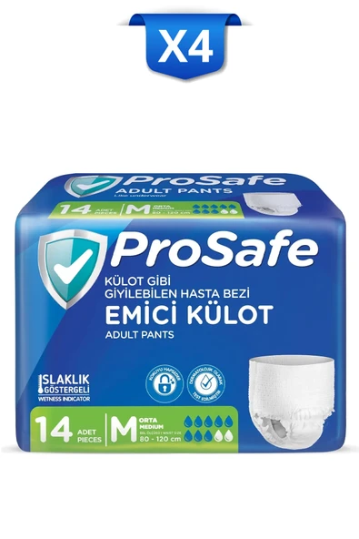Külotlu Yetişkin Hasta Bezi Emici Külot Orta(M) 14'lü X4 ürün görseli 1