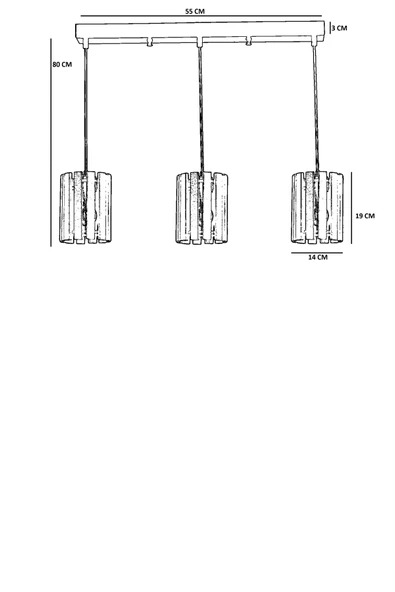 Lumexx KASNAK 3 LÜ SIRALI CEVİZ SARKIT - Resim 4