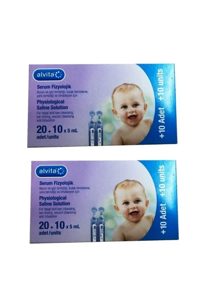 Alvita Serum Fizyolojik 5 Ml X 30 Flakon 2'Li PAKET (SKT:02/2028) ürün görseli 1