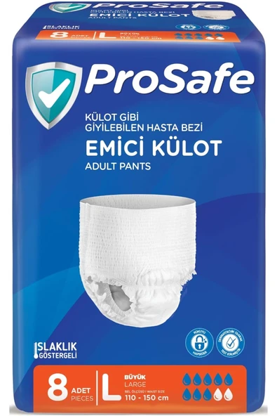 Emici Külot Hasta Bezi L- Büyük- Large (İÇ ADET 8) Tekli Pk ürün görseli 1