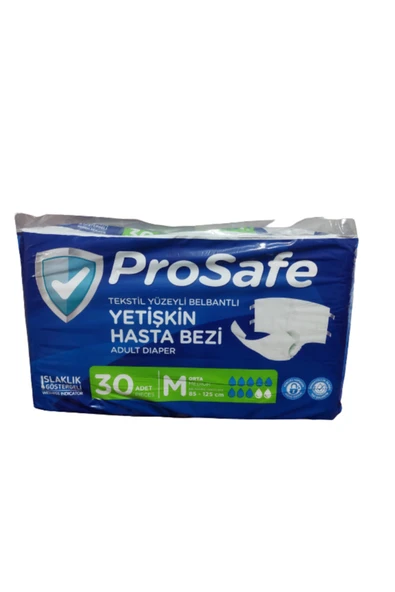 Prosafe Belbantlı Textil Yüzey Hasta Bezi 30'lu Medium ürün görseli 1