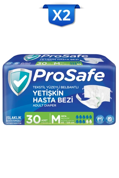 Belbantlı Yetişkin Hasta Bezi Orta (M) 30'lu X2 ürün görseli 1