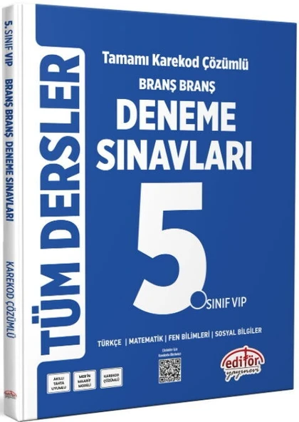 Editör Yayınları 5. Sınıf Tüm Dersler Branş Branş Tamamı Çözümlü Deneme Sınavları ürün görseli 1