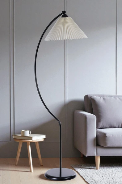 Lumexx OGEDAY SİYAH LAMBADER PİLELİ KREM ABAJURLU ürün görseli 1