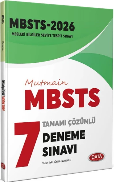 Data Yayınları 2026 MBSTS Mütmain Tamamı Çözümlü 7 Deneme Sınavı ürün görseli 1