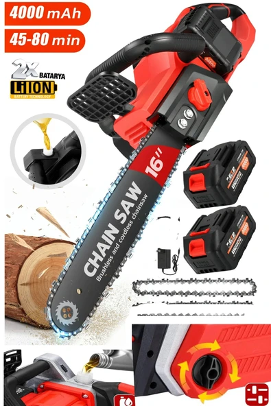 stilmax Otomatik Yağlamalı Back Sistem Ağaç Dal Budama Makinesi: Lityum Batarya ve Çift Akü Yeni Nesil 40VF ürün görseli 1