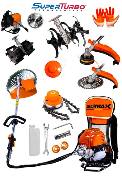 STILMAX Germany Superturbo Arazi Seti 20hpx Sırt Tipi Tırpan + 2'litoprak Eşeleme + Akrobat Çapa Aparatı ürün görseli 1