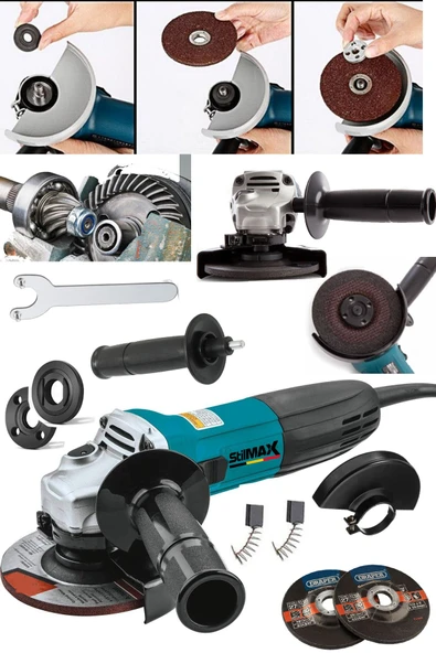stilmax Germany Metal Dişli Bakır Sargılı 3000watt 115mm -125mm Spiral Avuç Içi Kesme Ve Taşlama Makinası ürün görseli 1
