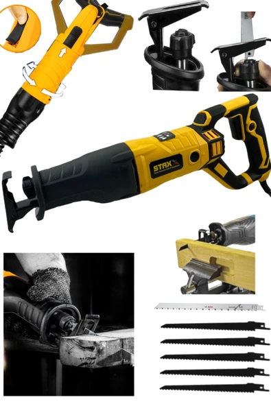 STAXX POWER Germany 4200 W Metal Şanzuman Tilki Kuyruğu Tuğla Ahşap Kemik Kesim Makinası Panter Testere 360'' ürün görseli 1