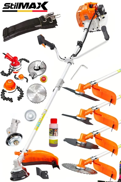 stilmax Mustang Serii 14HPX Kömürsüz Motor Turbo Benzinli Çim Ot Çalı Biçme Kesme Yan Tırpan Makinesi ürün görseli 1