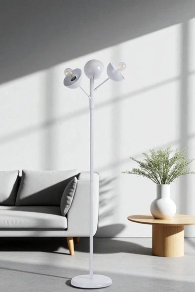 Lumexx KÜRE 3 LÜ BEYAZ LAMBADER METAL BAŞLIKLI ürün görseli 1