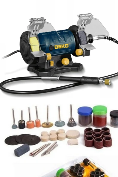 DEKO TURKEY Çok Fonksiyonlu Spiralli Gravür Zımpara Taş Motoru Oyma Seti + 105 pcs Uç Hediyeli 450Watt ürün görseli 1