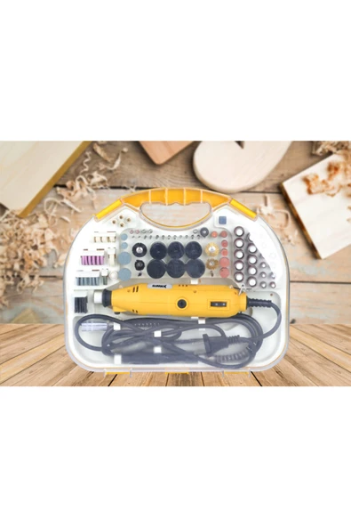 stilmax Alman Style 300 Parça 450 Watt 60.000 Rpm 6 Kademe Devirli Hobi Gravür Zımpara Çantalı Set ürün görseli 1