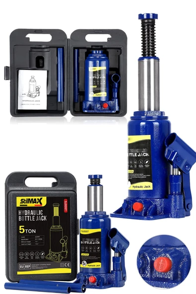 stilmax Germany Çelik Şase 5 Ton Kapasiteli Araç Krikosu 2 Yıl Garantili 41 Cm Max Yükseklik Çantalı Set ürün görseli 1