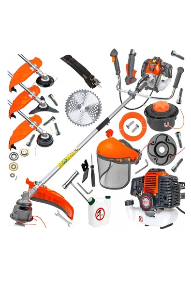 DEGATTO Alman XT9900 Profesyonel Krom Piston Çelik Şanzuman Benzinli Ot Çalı Çim Biçme Makinası Yan Tırpan ürün görseli 1