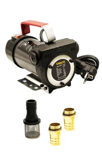 DEKO TURKEY 220v Elektrikli Kendinden Emişli Taşınabilir Yakıt Sıvı Süt Yağ Aktarma Mazot Pompası Transfer Pump ürün görseli 1