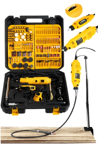 stilmax Italy Super550 462 Parça 500w Devir Ayarlı Çift Adet Gravür Oyma Makinesi Dremel Taşlama Zımpara Set ürün görseli 1