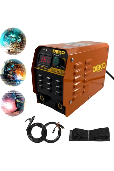 DEKO TURKEY Ayarlanabilir Dijital Göstergeli Invertör Portatif Çanta Kaynak Makinası 2.7 Kg 160a 3.25 Elektrod ürün görseli 1