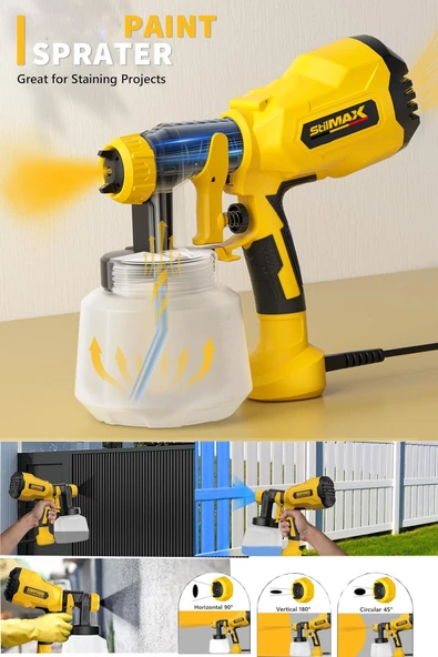 stilmax 5000W Elektrikli Püskürtme Boya Sprey Tabancası: Ahşap ve Duvar İçin Mükemmel Performans ürün görseli 1