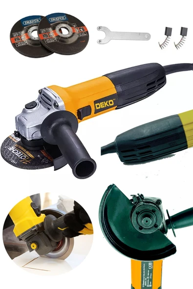 DEKO TURKEY Pro Metal Taşlama Bakır Sargılı 4500 W 115mm -125mm Spiral Avuç Içi Kesme Ve Taşlama Makinası ürün görseli 1