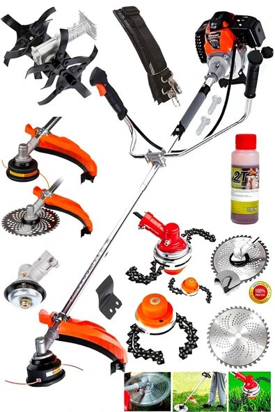STAXX POWER Alman YT14000 14HPX Metal Şanzıman Yan Tipi Benzinli Motorlu Ot Çalı Çim Biçme Çapalama Makinesi ürün görseli 1