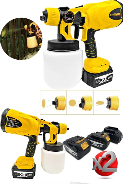 stilmax 48v 10ah Çift Akülü Boya Ilaç Dezenfektan Püskürtme Makinesi Şarjlı Akülü Sprey Boya Tabancası ürün görseli 1