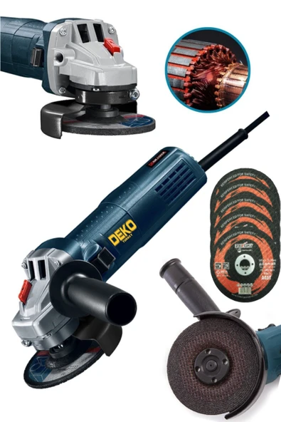 DEKO TURKEY Bakır Sargı Motor Metal Dişli Sistem Avuç Içi Taşlama Spiral Jet Taşı Makinesi 2500 Watt + 5 Jet Taş ürün görseli 1