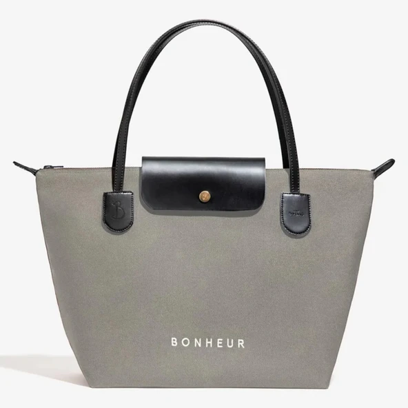 BONHEUR N 7 Kanvas Çanta- Stone Gray ürün görseli 1