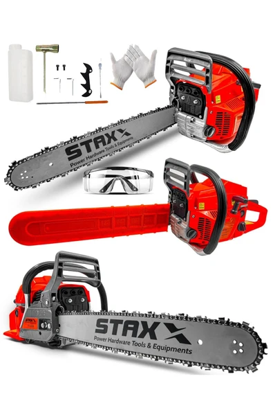 STAXX POWER American Çelik Karbüratör Turbo X960 Benzinli Testere Ağaç Kesme Makinası Hızar Ormancı Kesim Motoru ürün görseli 1