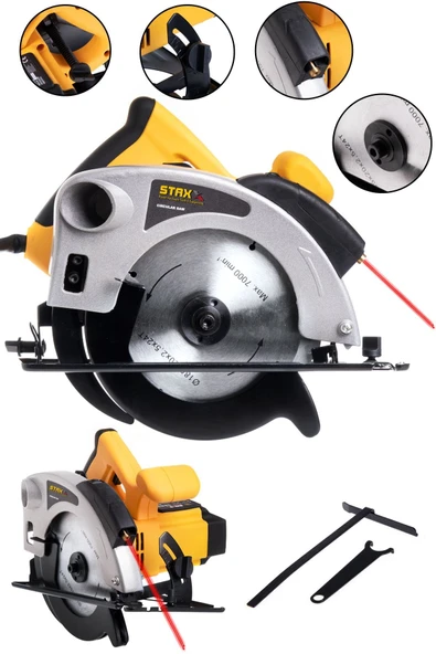 STAXX POWER Germany Technology 3700 Watt Fast Profesyonel Bakır Sargı Lazerli Açılı Kesim 185mm Daire Testere ürün görseli 1