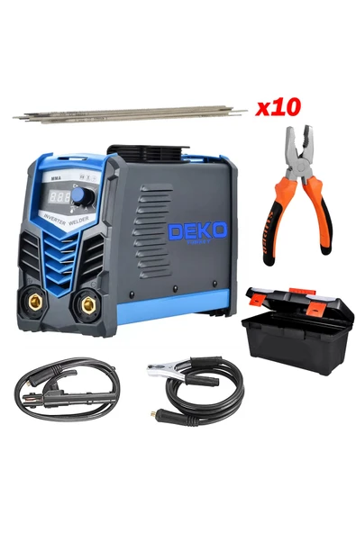DEKO TURKEY Mma201sx Çift Kartlı Soğutmalı Inverter Compact Dijital Göstergeli Kaynak Makinesi + Pense Hediye ürün görseli 1