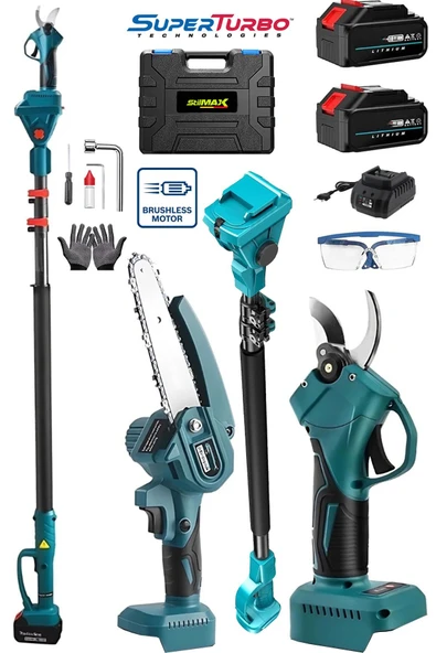 stilmax Germany 2100V Lion 2'li Set SüperTurbo Teleskopik Dal Budama Bağ Makası Seti Dal Budama Makaslı Set ürün görseli 1
