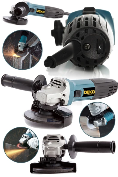 DEKO TURKEY 2400 W 6 Kademe Devir Ayarli Bakır Sargılı Avuç Içi Taşlama Makinasi + 5 Adet Kesme Taş Hediye ürün görseli 1