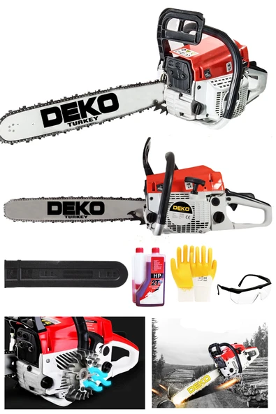 DEKO TURKEY Dkt52bm Ağaç Odun Kesme Bıçkı Makinesi Motorlu Benzinli Testere 52cc 4.3hp + Yağ ürün görseli 1