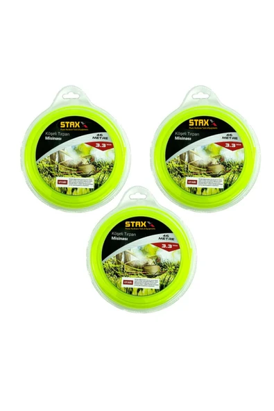 STAXX POWER 3 Adet 3.3 mm 6 Köşeli Misina 46 m Altıgen Tırpan Misinası Multi Kesimli ürün görseli 1