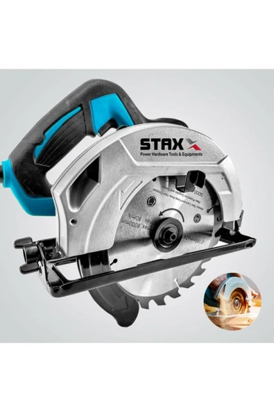 STAXX POWER Lazersiz Daire Sunta Kesme Daire Testere Makinesi 2600w 45' Açılı Kesim Eldivenli ürün görseli 1