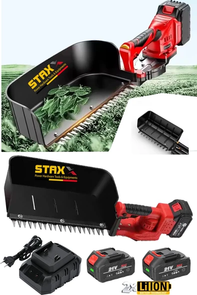 STAXX POWER Titanyum Bıçaklı x2 Çift 21000WH Lityum Akülü Çay Hasat Makinesi Çay Kesme Yolma Toplama Makinesi ürün görseli 1
