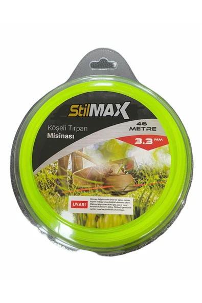 stilmax 3 Adet 3.3 mm 6 Köşeli Misina 46 Metre Altıgen Tırpan Misinası Multi Kesimli ürün görseli 1