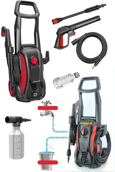 stilmax Yüksek Basınçlı BL Bakır Motor 3000W 150bar Tekerlekli Araba Oto Ve Bahçe Yıkama Makinesi ürün görseli 1