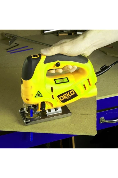 DEKO TURKEY Dkt10dt 6 Kademe Devir Ayarlı Lazerli Pandüllü Dekupaj Testere 2000w Çantalı Set + 10ad Bıçak ürün görseli 1