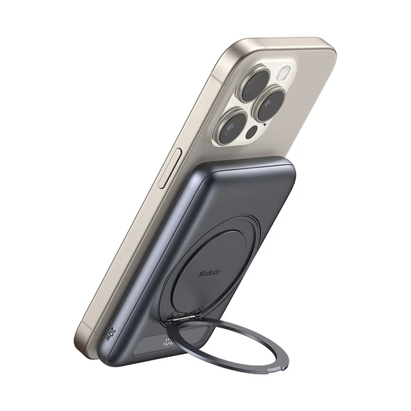 Mcdodo MC-8361 5000MAH 20W Halka Standlı Metal Manyetik Powerbank ürün görseli 1