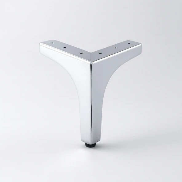 Dekor 12 cm Krom Gümüş Metal Mobilya Ayağı Dayanıklı Modern Tasarım Koltuk Sehpa Masa TV Ünitesi ürün görseli 1