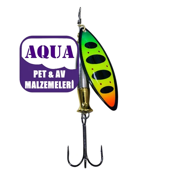 Turna Kaşığı Söğüt Yaprağı Döner Kaşık 24 Gram 6 cm - Powerex Typhoon 24 gr. 6 cm. Döner Spin Kaşık 7857 ürün görseli 1