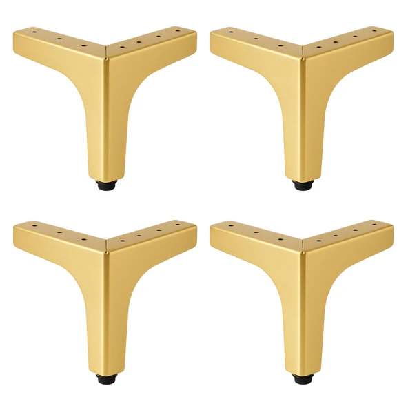 Dekor 12 cm Gold 4 'lü Set Altın Metal Mobilya Ayağı Dayanıklı Modern Tasarım Koltuk Sehpa Ünite ürün görseli 1