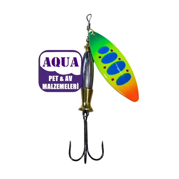 Turna Kaşığı Söğüt Yaprağı Döner Kaşık 24 Gram 6 cm - Powerex Typhoon 24 gr. 6 cm. Döner Spin Kaşık 7861 ürün görseli 1