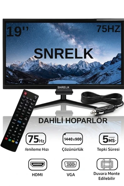SNRELK 49 EKRAN 12V-220V UYUMLU KARAVAN TEKNE YAT UYUMLU ÇAKMAKLIK GİRİŞLİ  VGA- HDMI PRO LED TV  MONİTÖR ürün görseli 1